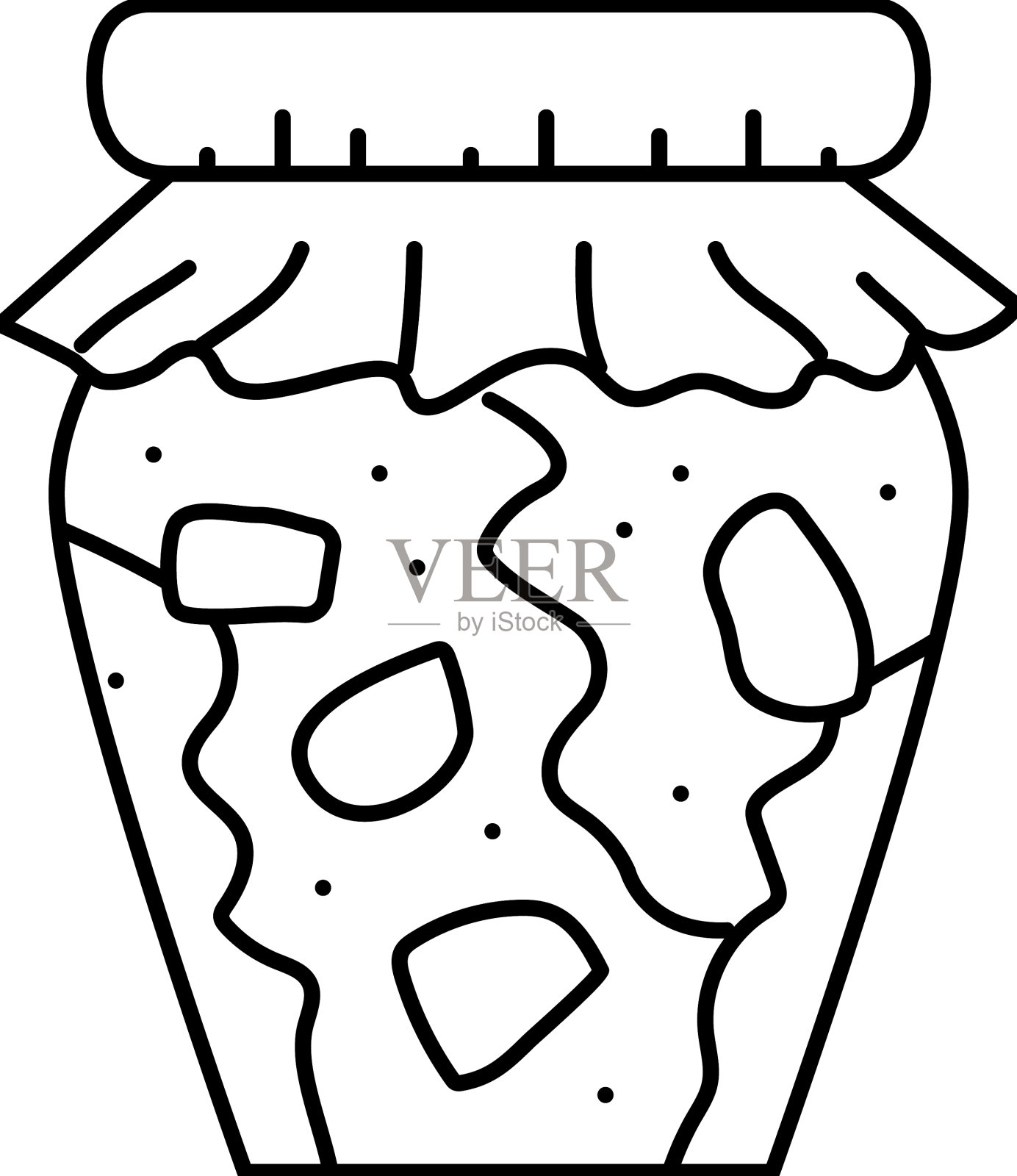 果酱苹果水果线图标设计元素图片
