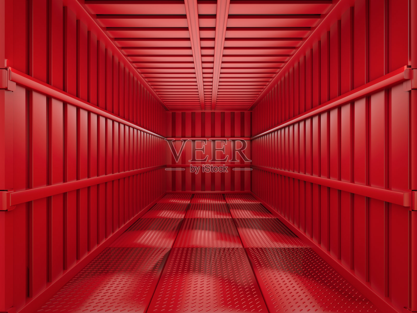 内部红色干净的空容器或储藏室照片摄影图片