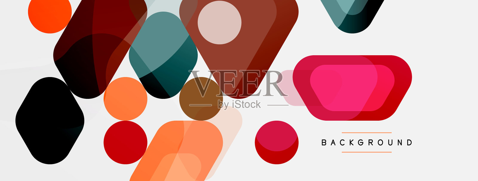 抽象的圆几何形状和圆插画图片素材