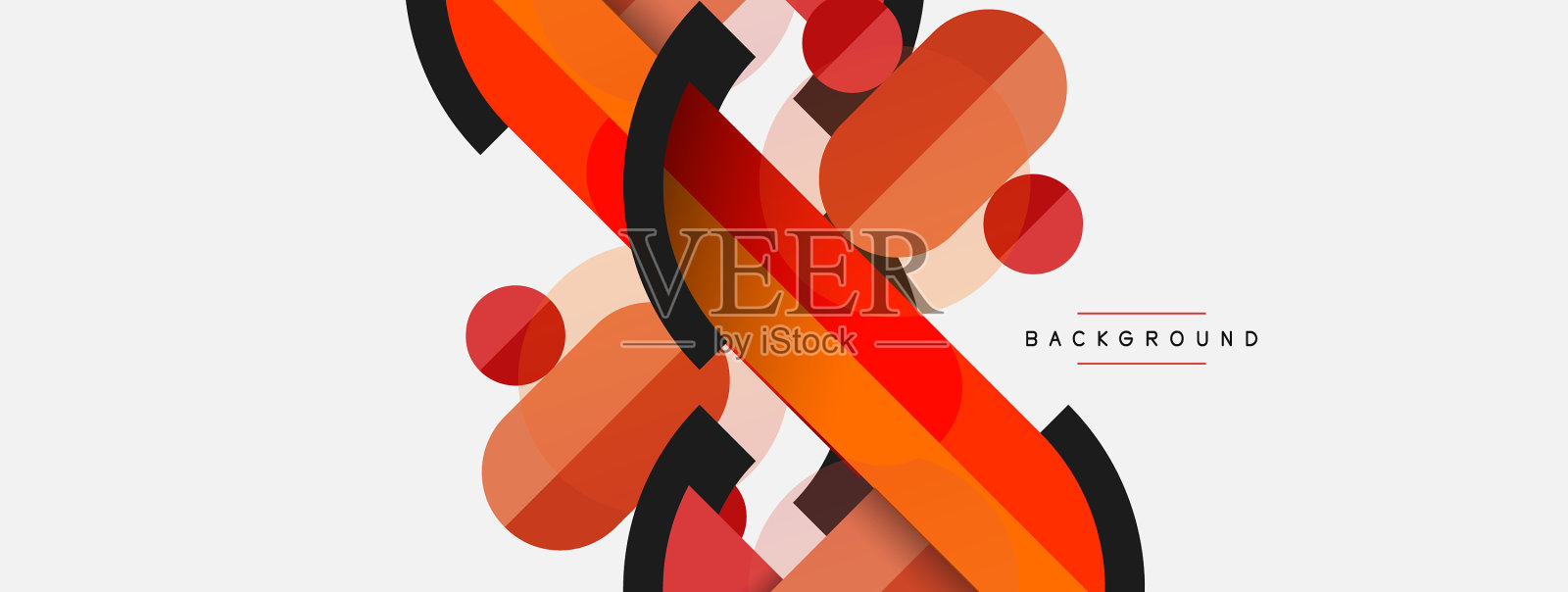 圆的几何形状，线和圆插画图片素材