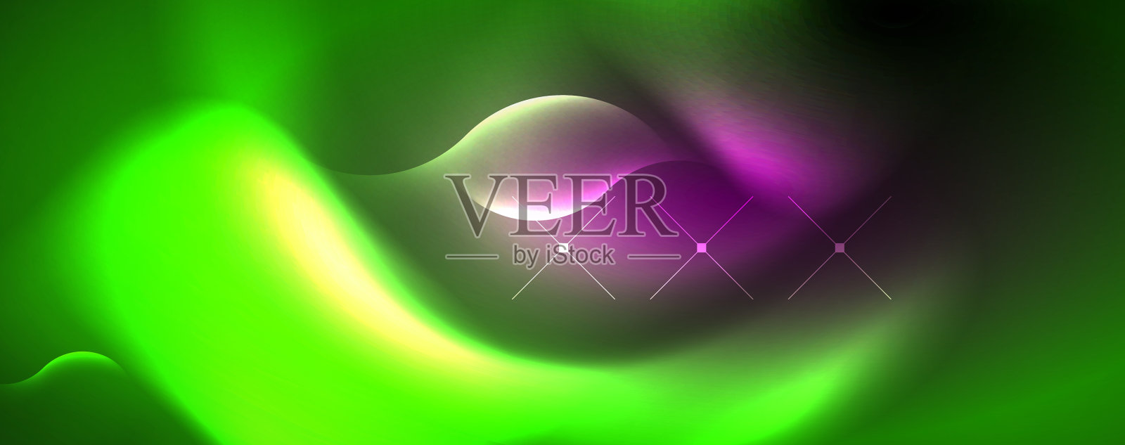 霓虹辉光波魔法能量空间光插画图片素材