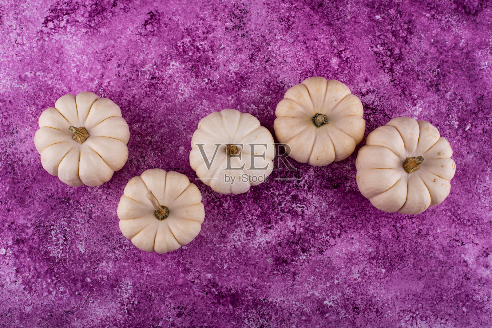 白色和绿色装饰南瓜照片摄影图片