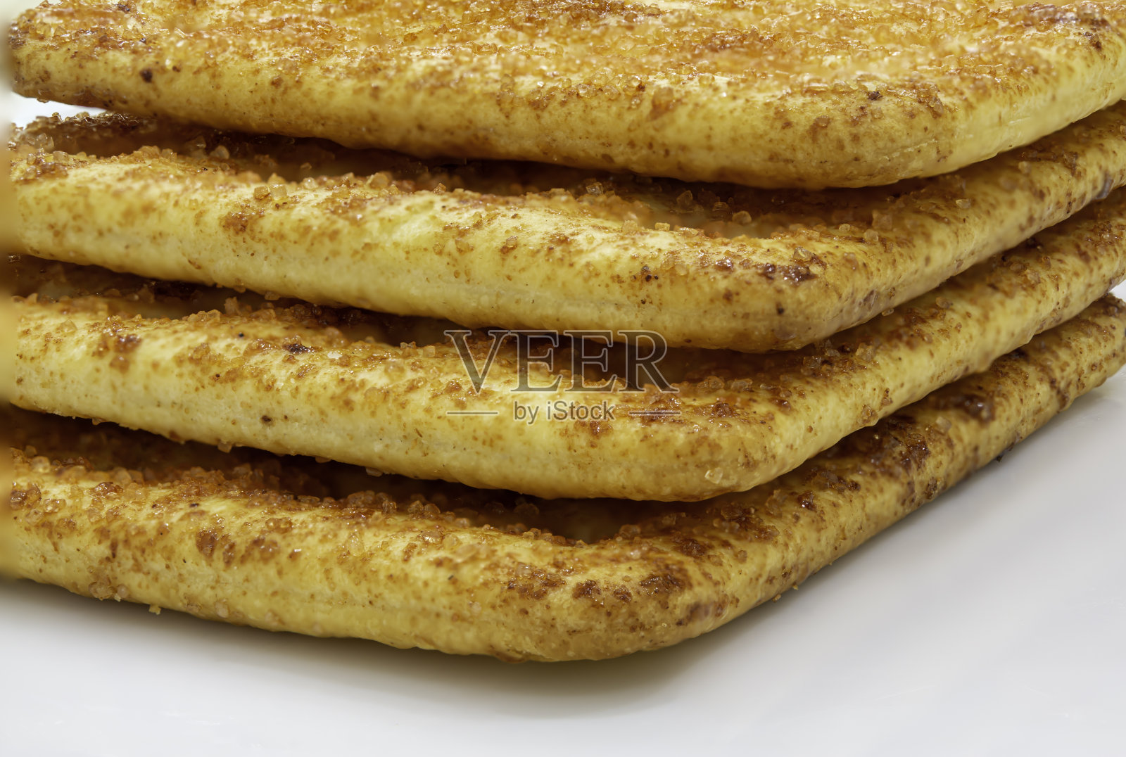 撒了糖的脆面包照片摄影图片