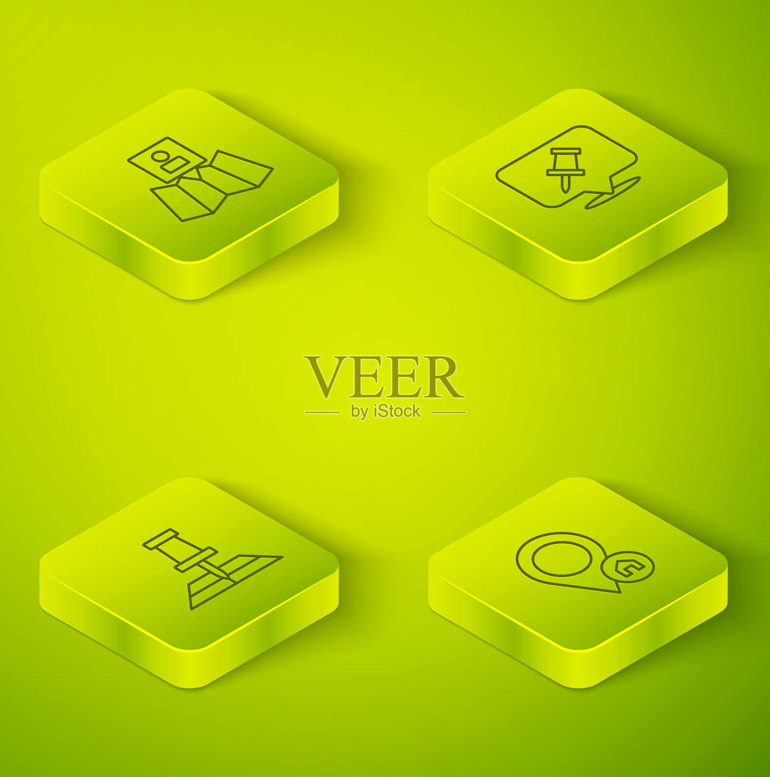 设置等距线推销折叠图用图标素材