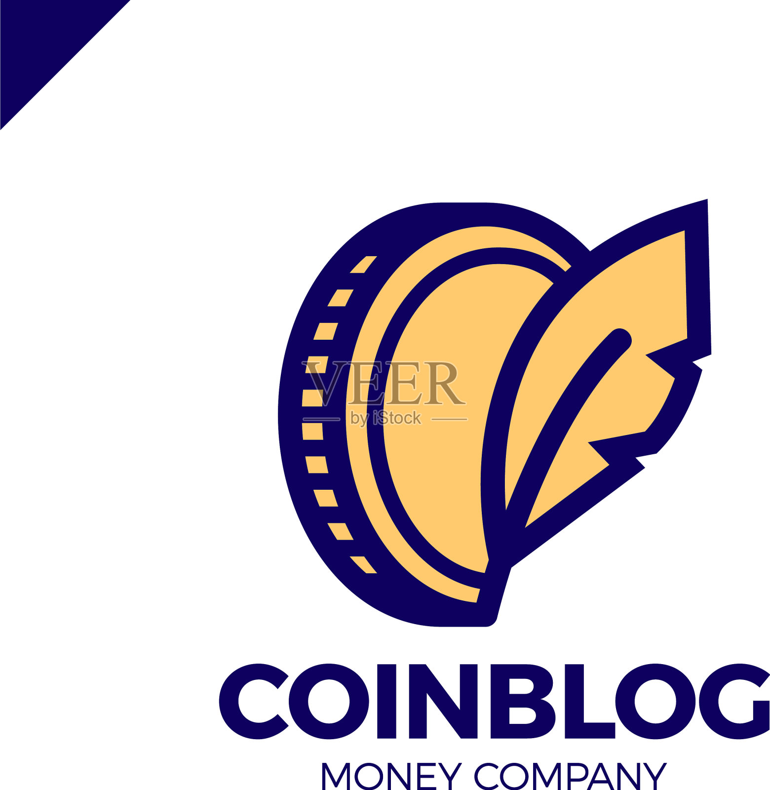 钱币符号用羽毛唱钱博客作者插画图片素材