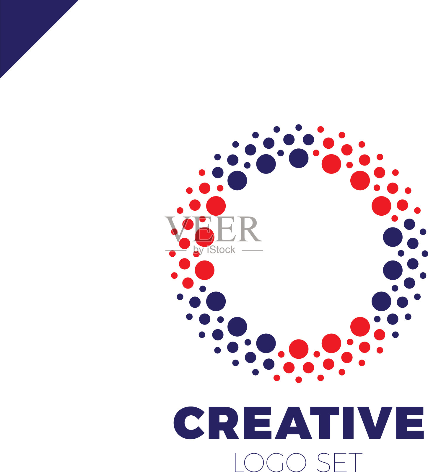 聪明而有创意的点或点字母o标志插画图片素材