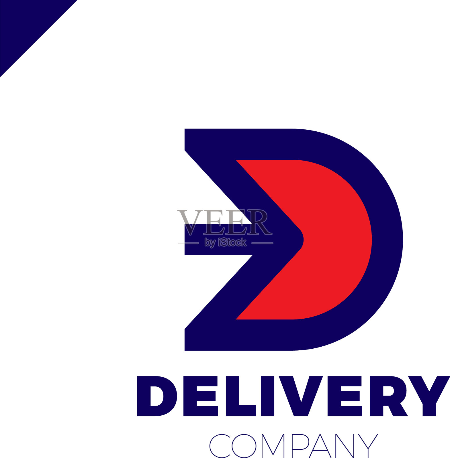 字母d标志型箭头字母d图标设计插画图片素材