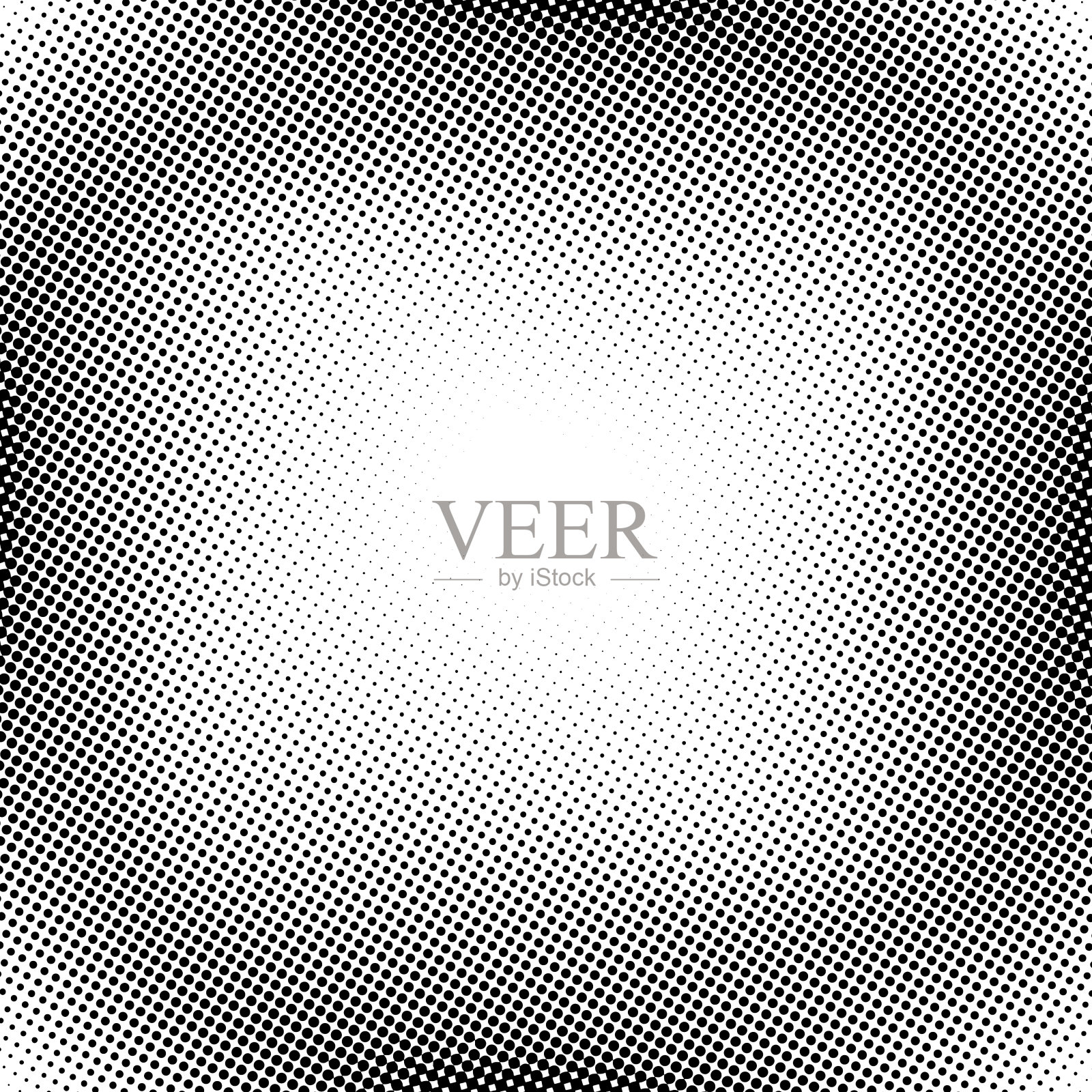 半色调的背景。Grunge半色调波普艺术纹理。黑白相间的抽象墙纸。几何复古矢量背景插画图片素材