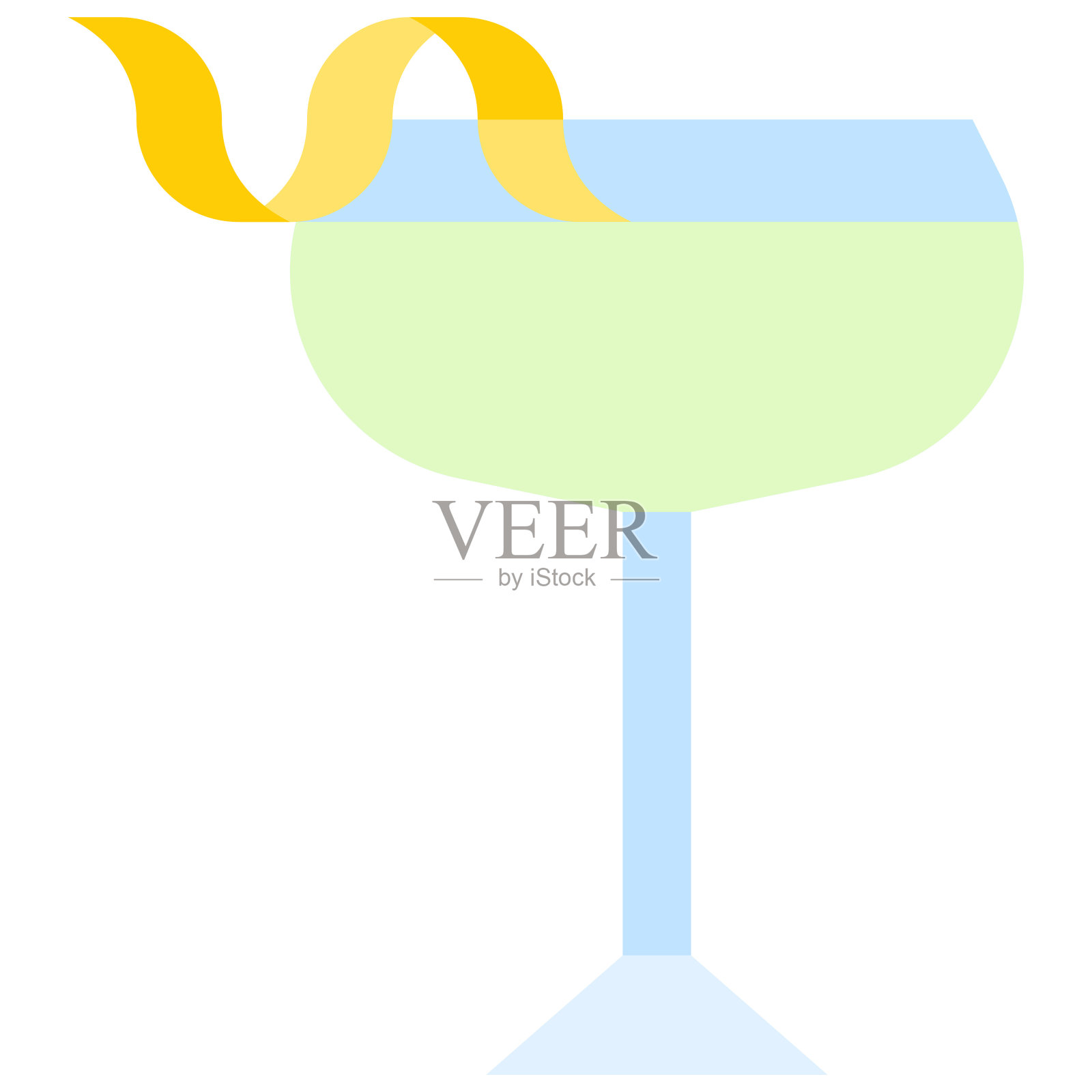 尸体复兴鸡尾酒图标，酒精混合饮料矢量设计元素图片