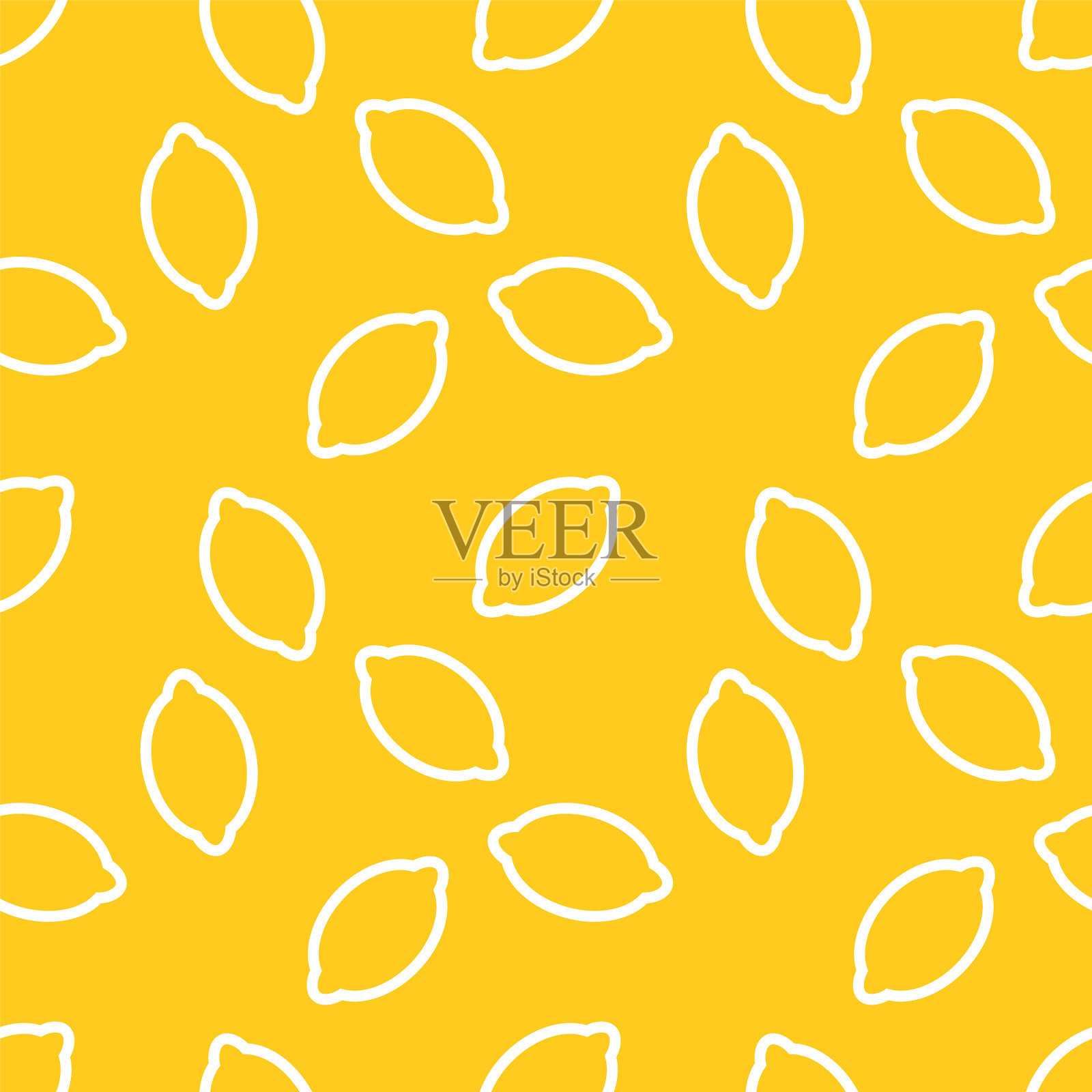 柠檬图案印花黄色柠檬图案插画图片素材