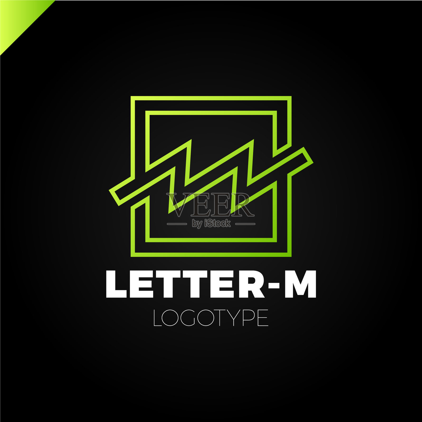 银行或金融机构字母m或w的标志插画图片素材