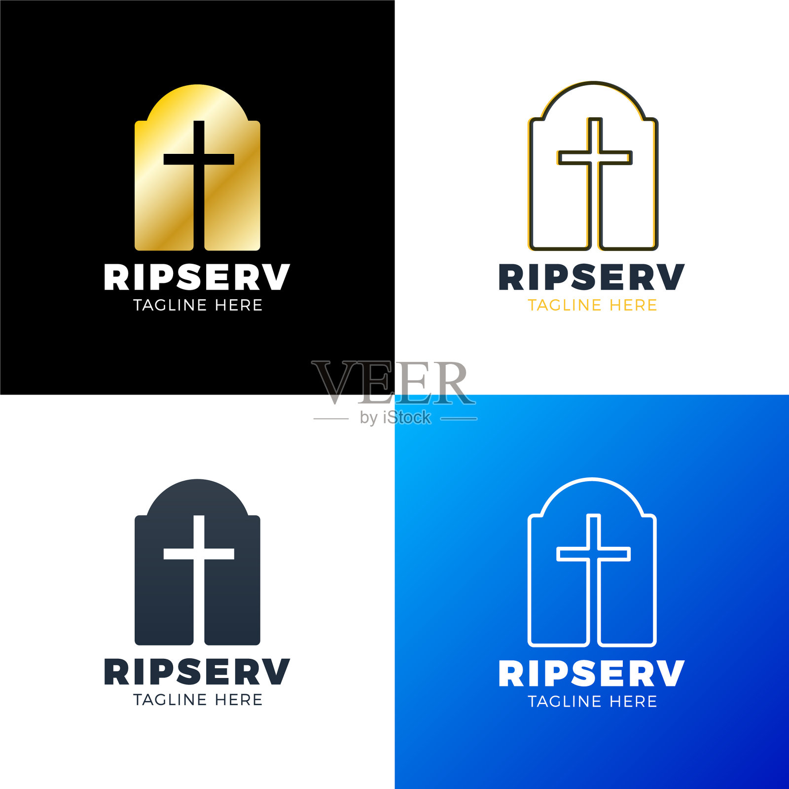 墓碑平面图标单一高品质轮廓插画图片素材