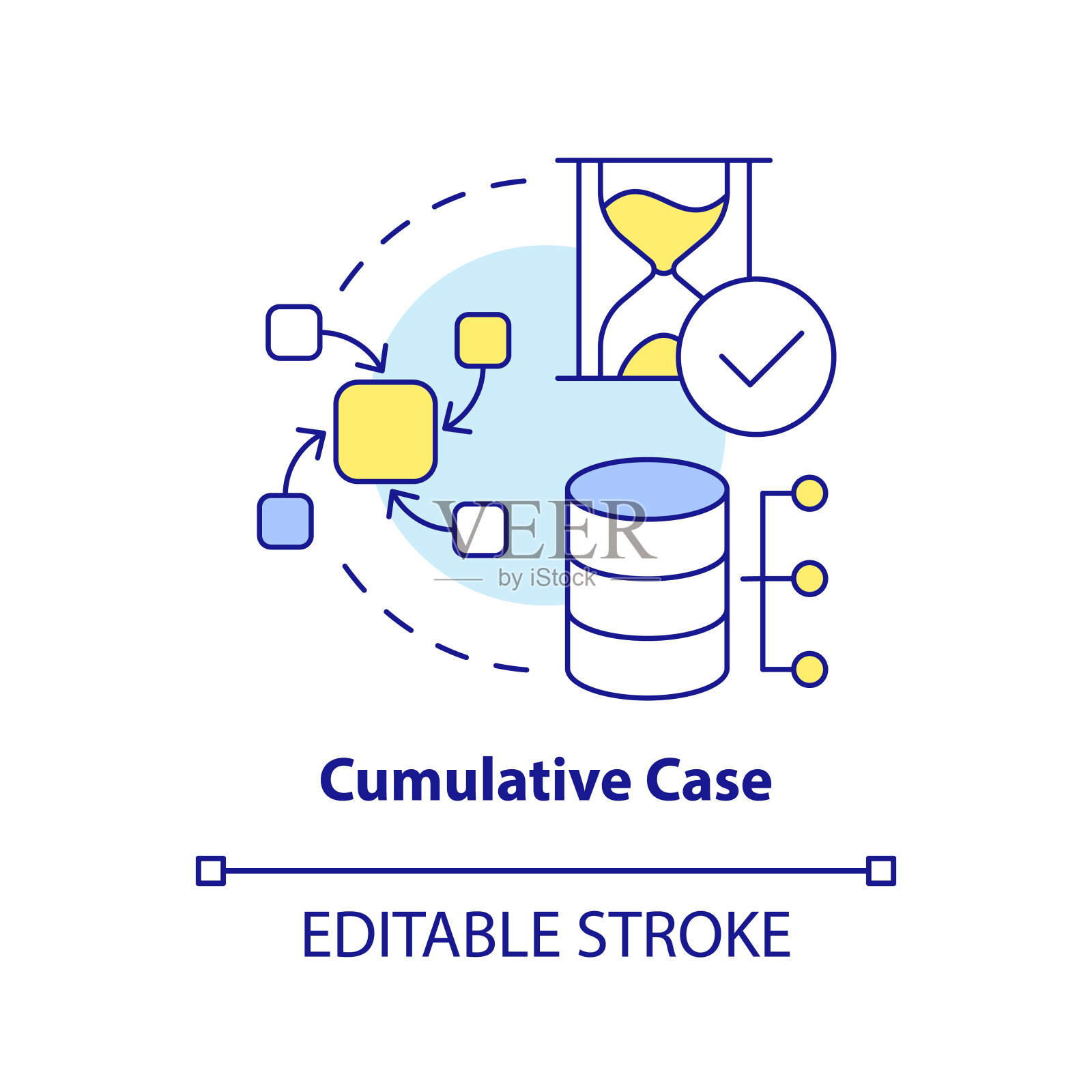 累积案例概念图标插画图片素材