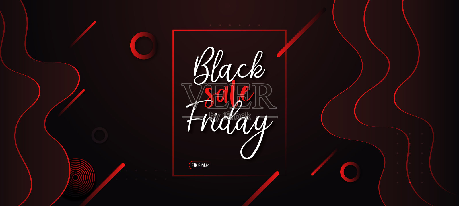 黑色星期五横幅设计推广模板插画图片素材