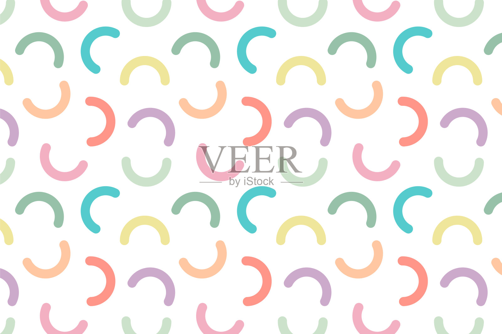 背景图案在可爱的柔和的颜色。Eps10向量插画图片素材