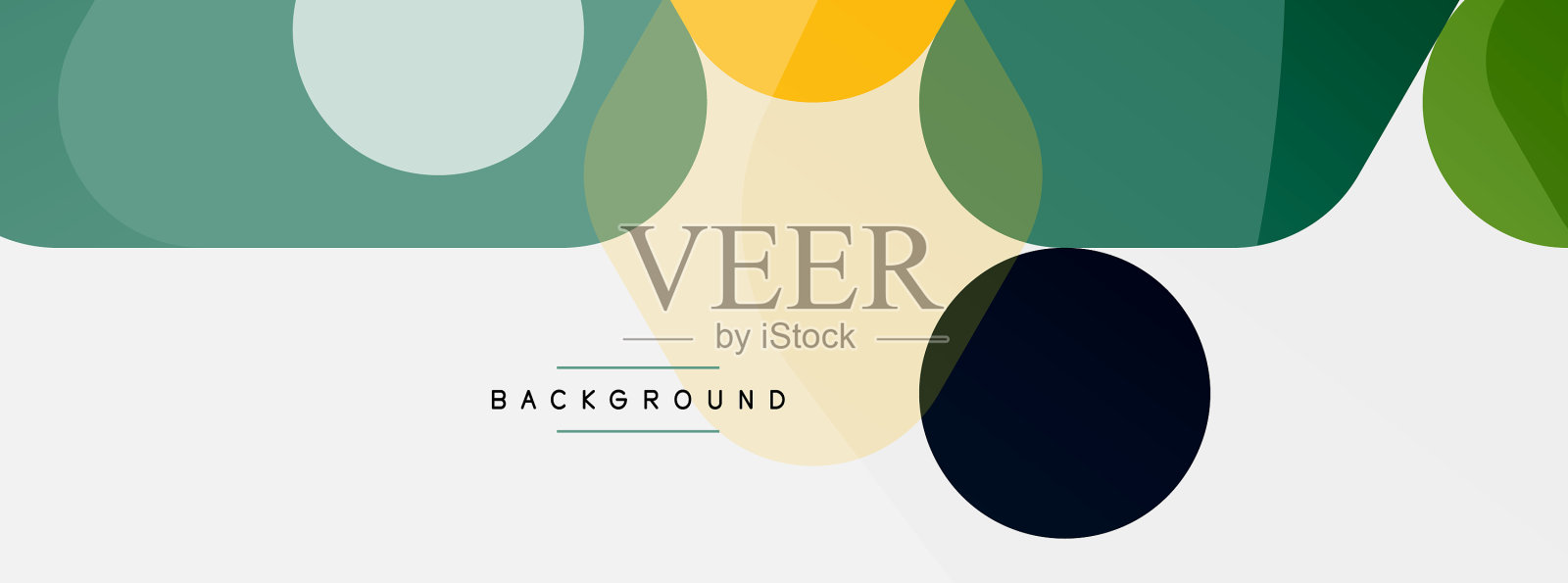 彩色气泡和圆形几何形状上插画图片素材