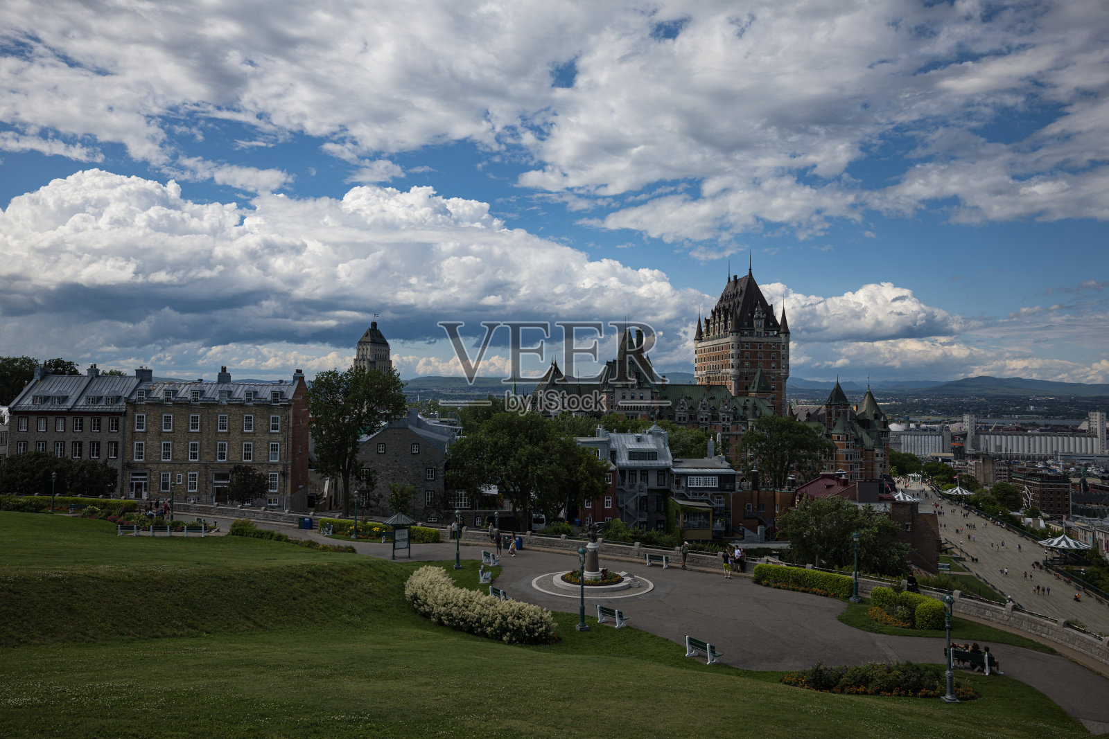 加拿大魁北克的弗朗特纳克城堡照片摄影图片