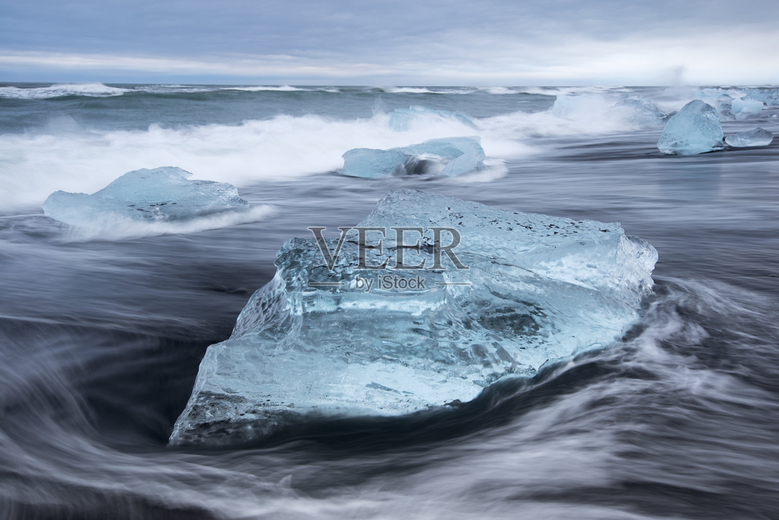 杰古沙龙冰河湖海滩照片摄影图片