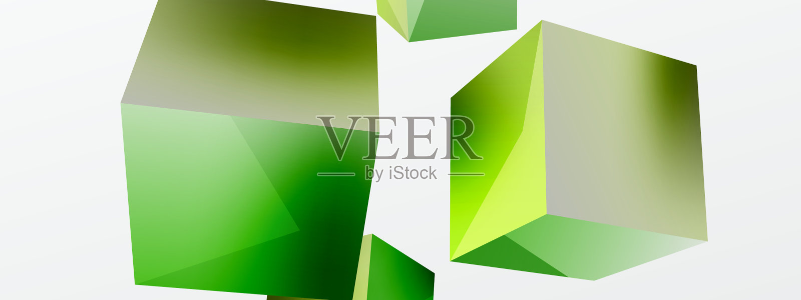 3d抽象背景飞行立方体插画图片素材