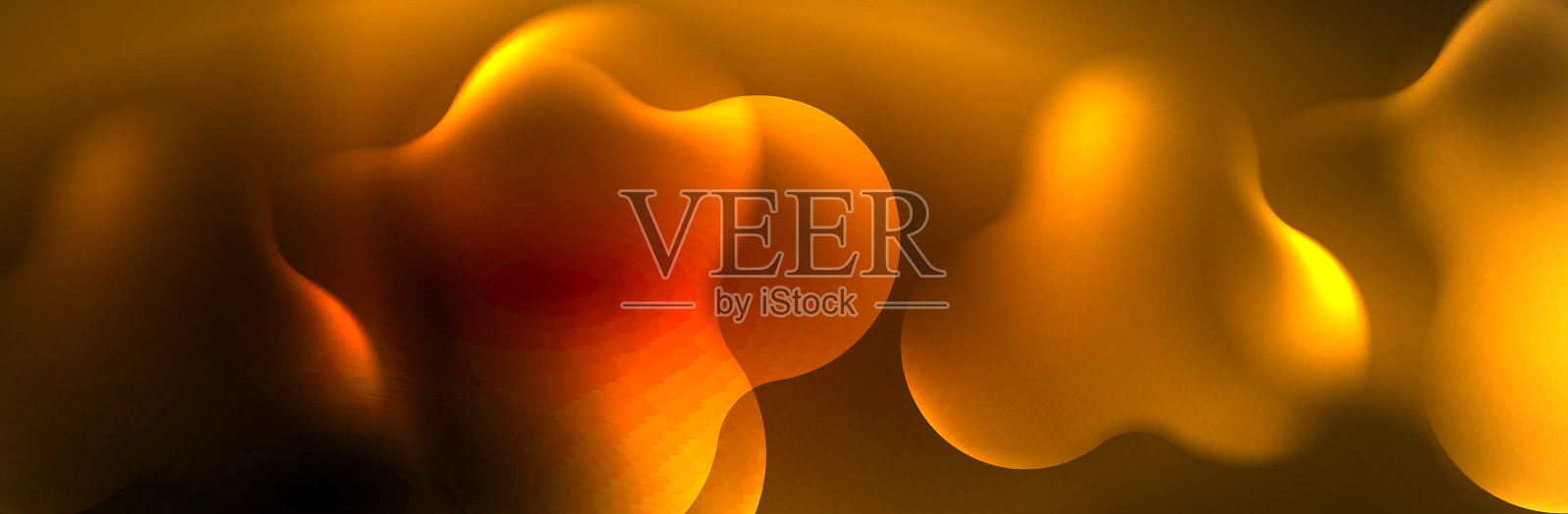 闪烁的霓虹灯抽象的形状组成插画图片素材