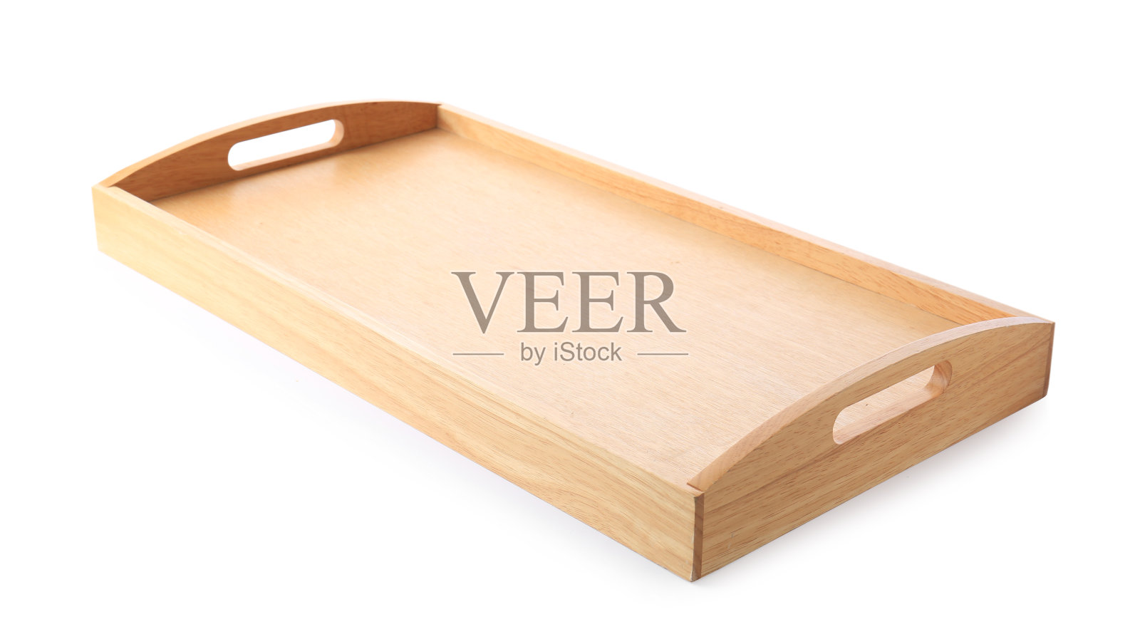 一个白色的空木托盘照片摄影图片