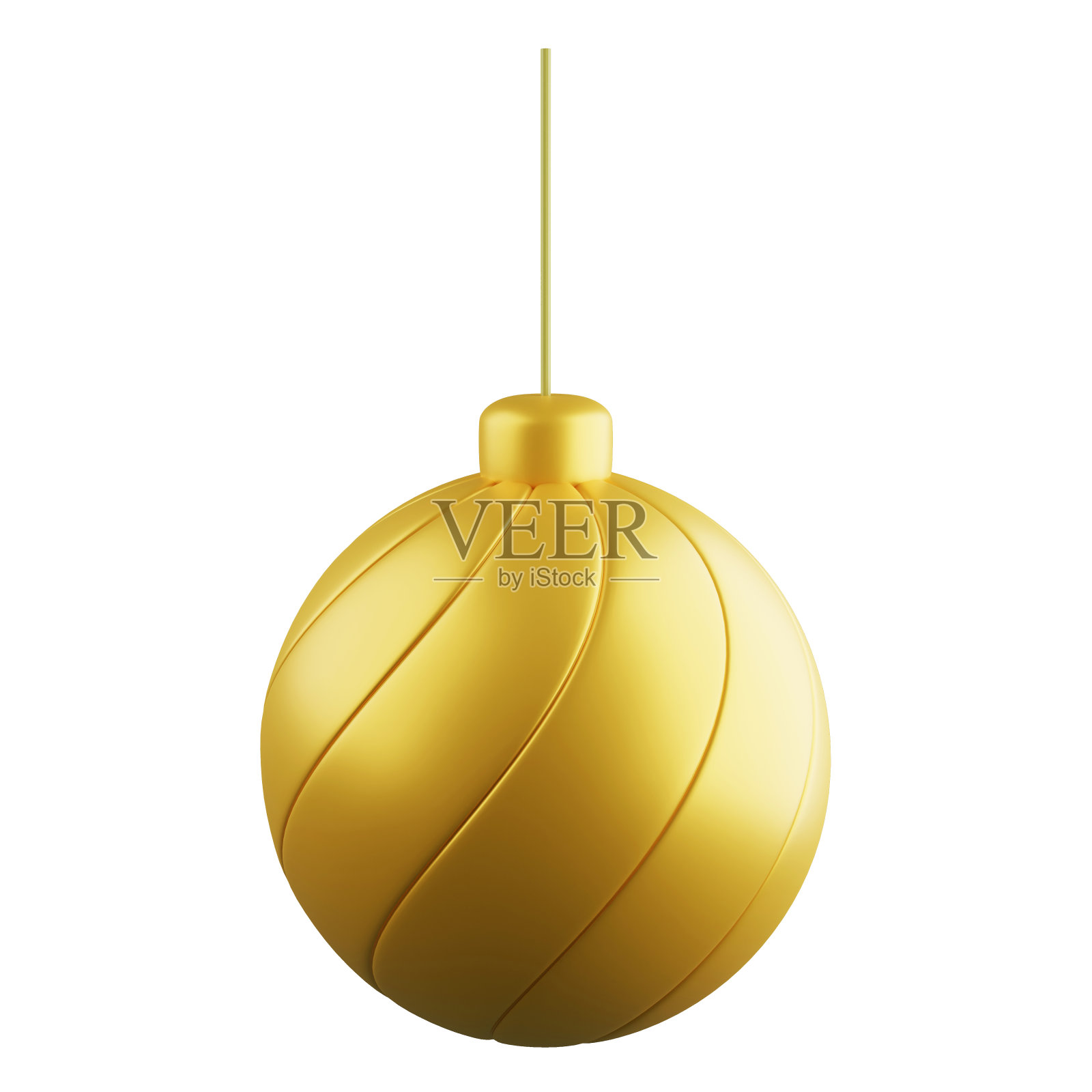 3D渲染金色圣诞球孤立在白色背景照片摄影图片