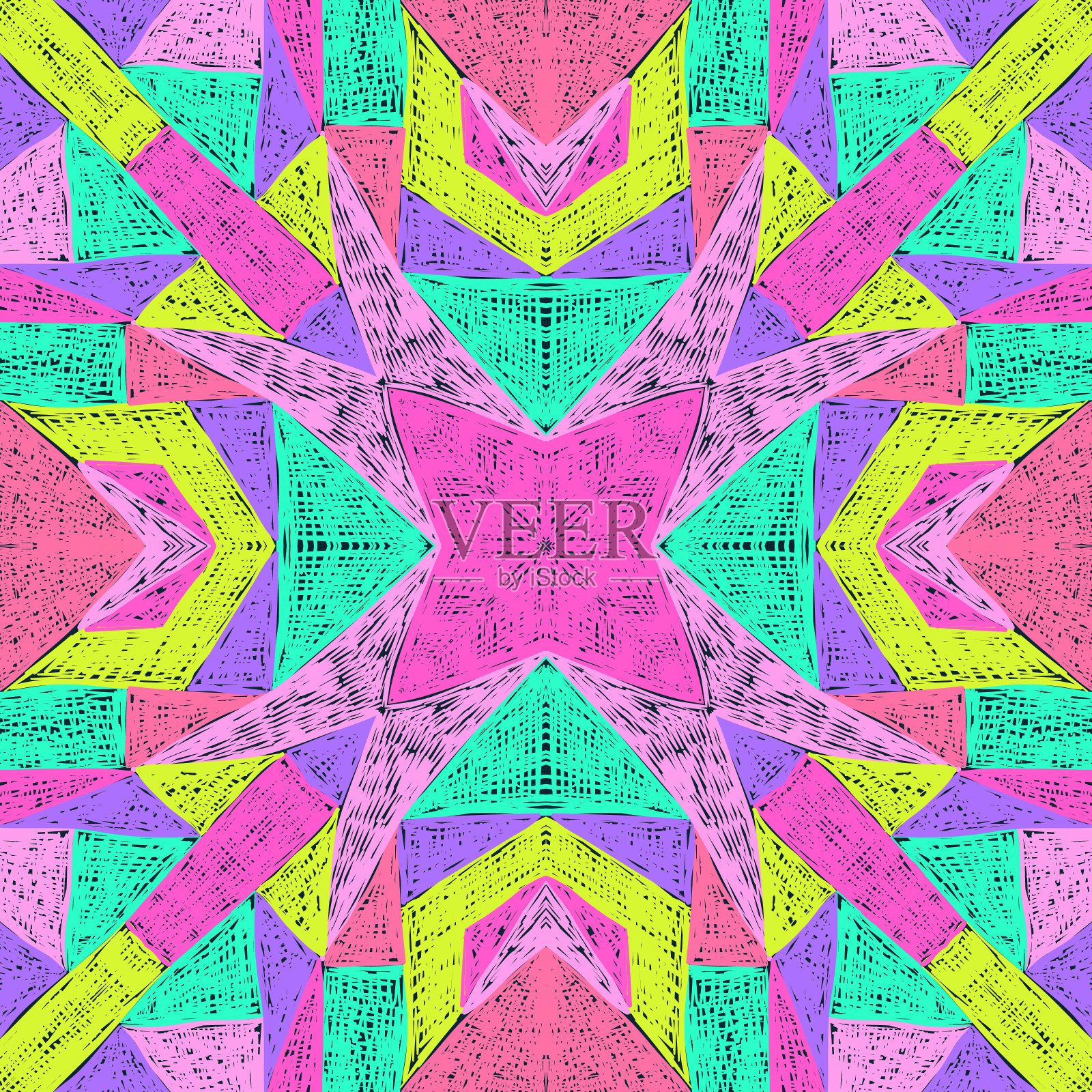 厚实的模式。几何的复古风格。简单时尚的点缀。织物印刷。服装或室内设计。时尚质感。迷宫抽象的纺织品。向量无缝模式。插画图片素材