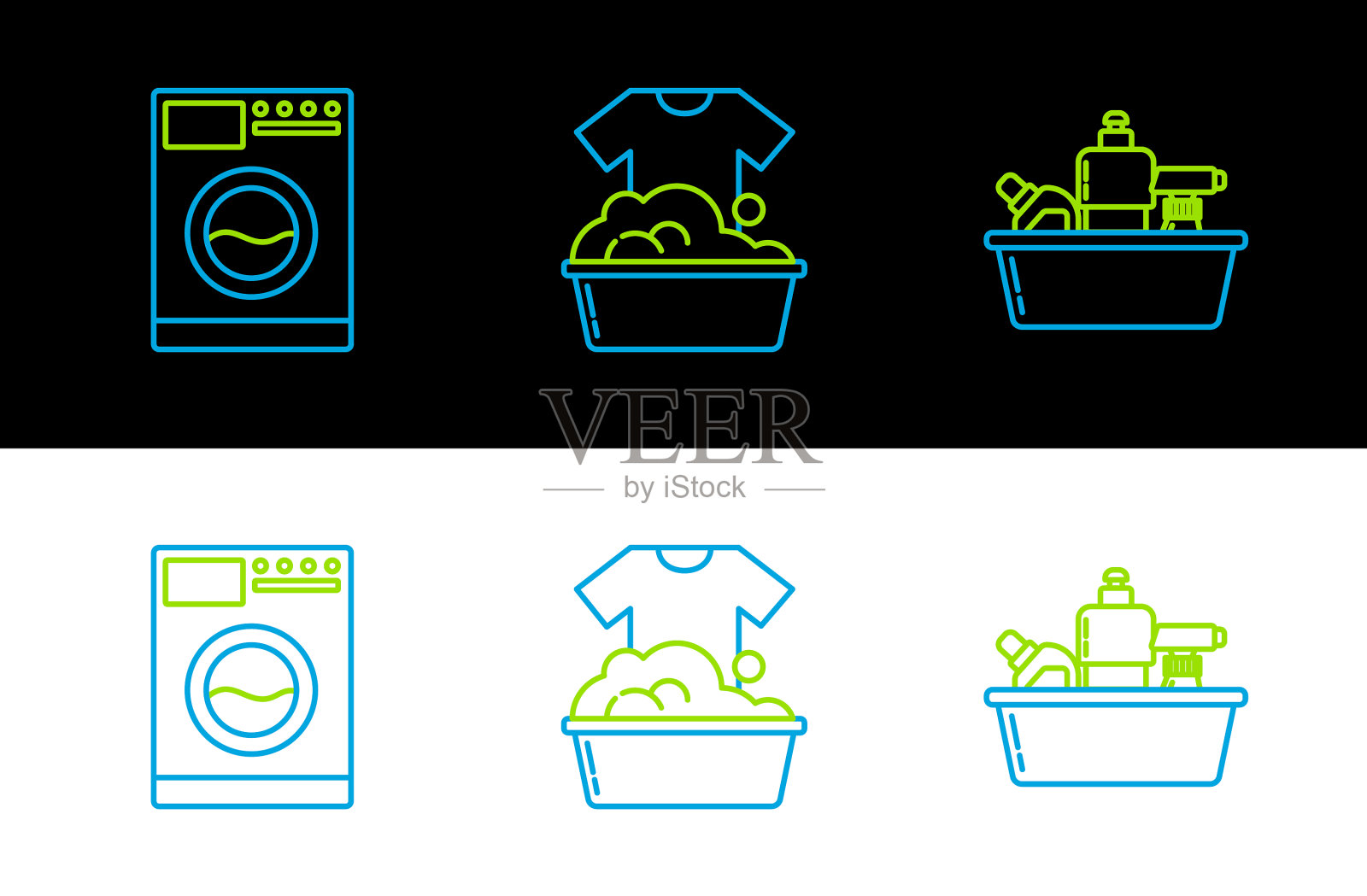为洗洁精设置塑料瓶图标素材