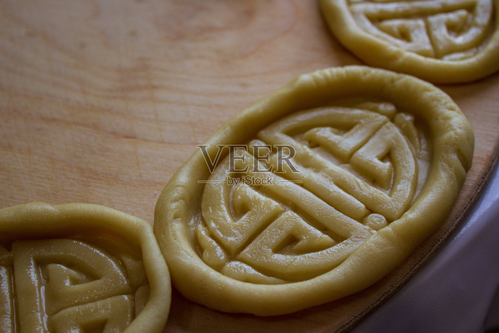 未煮熟的蒙古传统boov饼干照片摄影图片