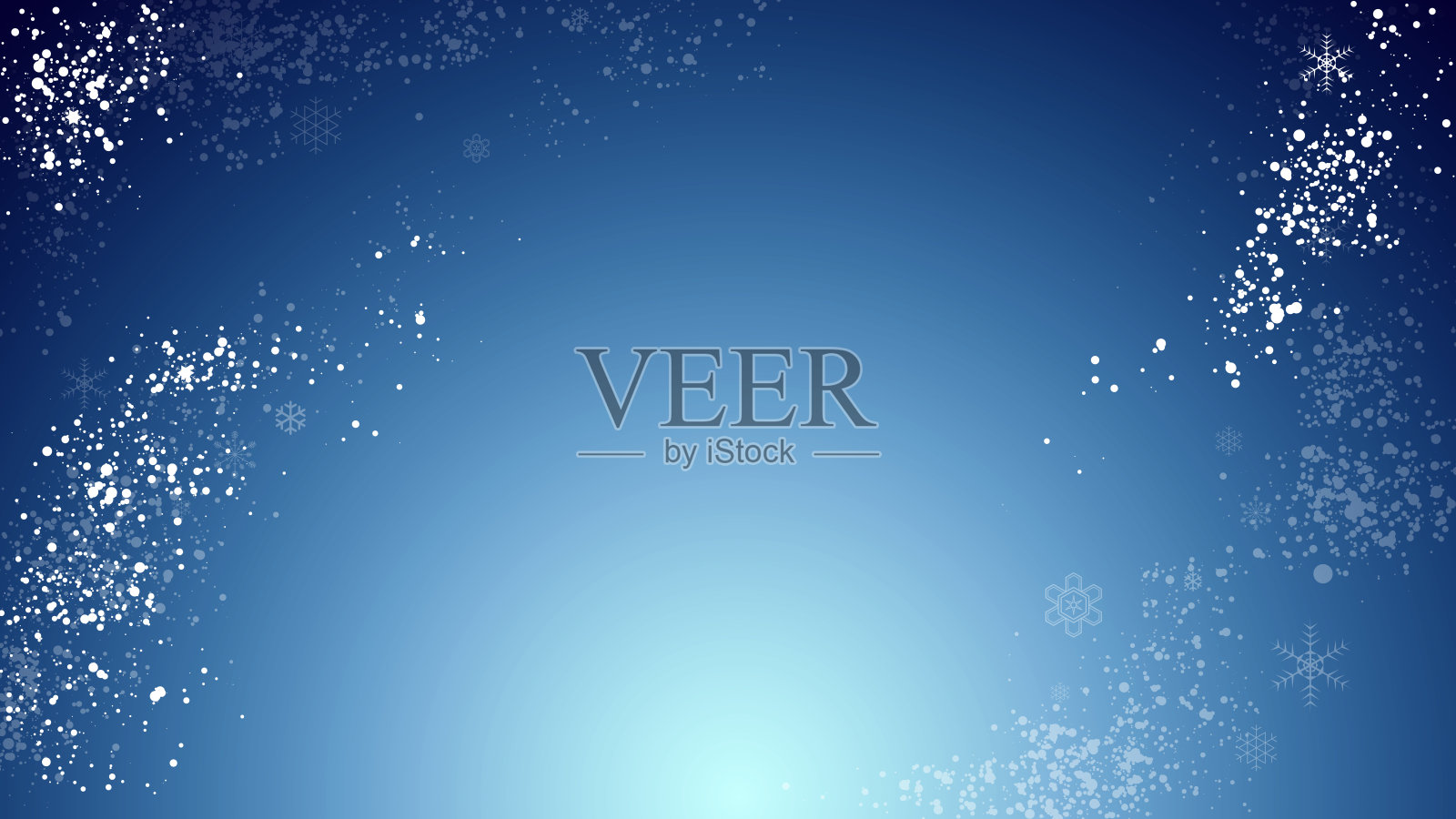 有雪的冬季景观插画图片素材