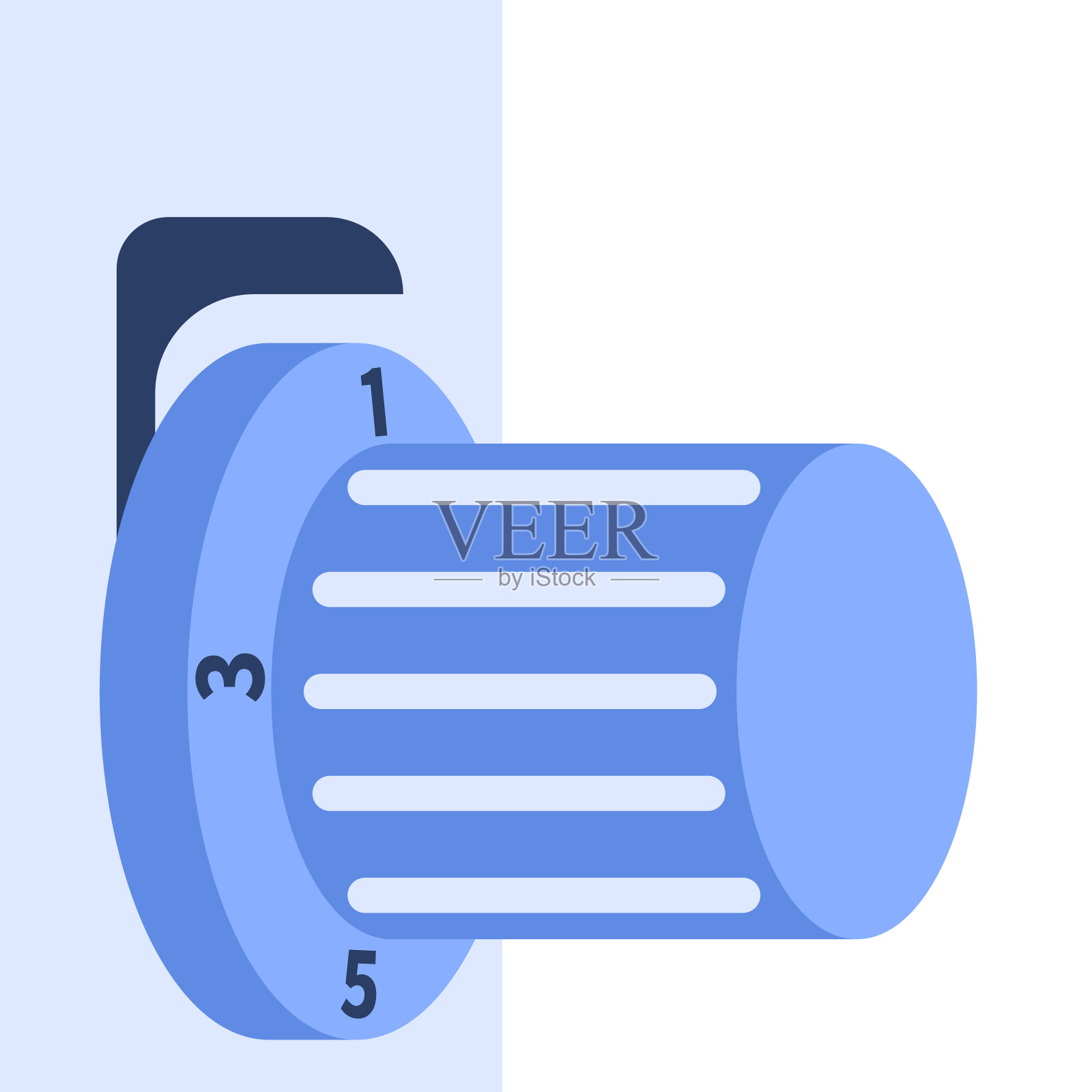 家用散热器与恒温器温度旋钮插图插画图片素材