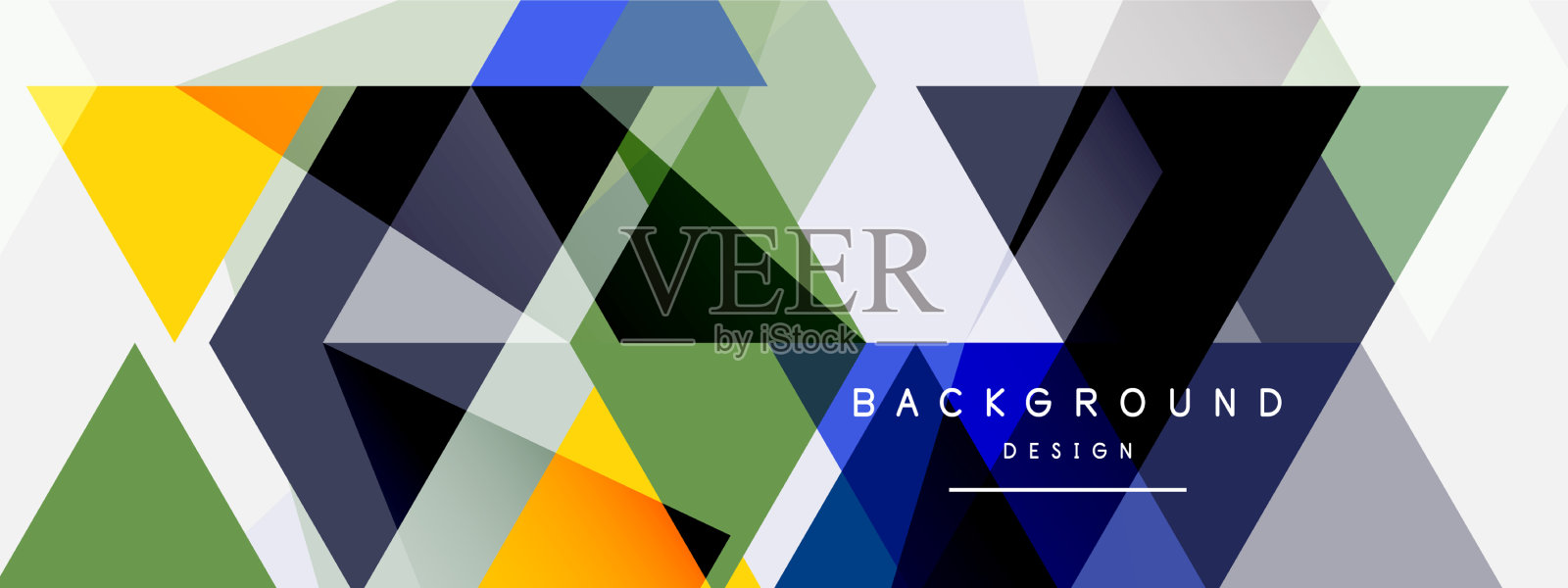 彩色三角形构图几何抽象插画图片素材