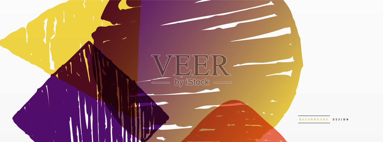 抽象背景手绘几何形状插画图片素材