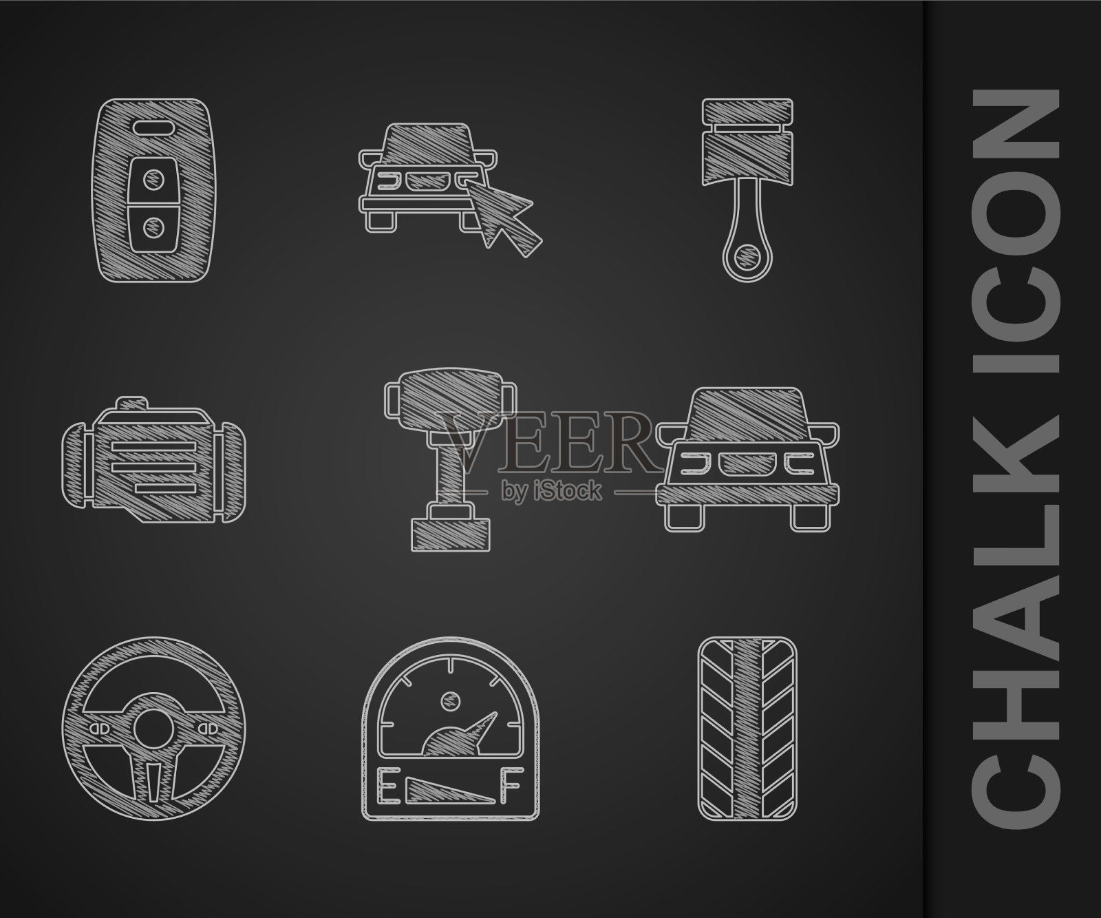 设定换挡电机气表汽车轮胎车轮图标素材