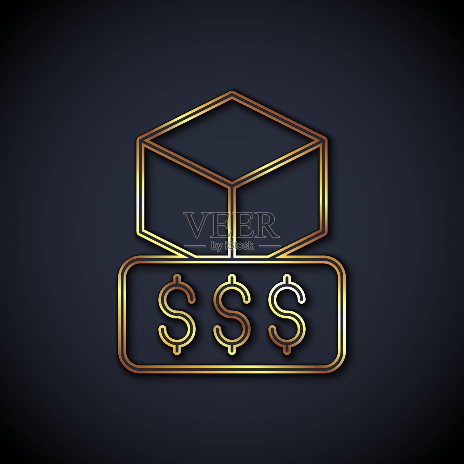 金线3d打印机服务图标隔离上图标素材