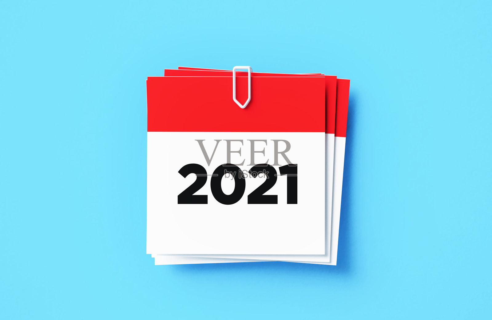 2021年日历蓝色背景照片摄影图片