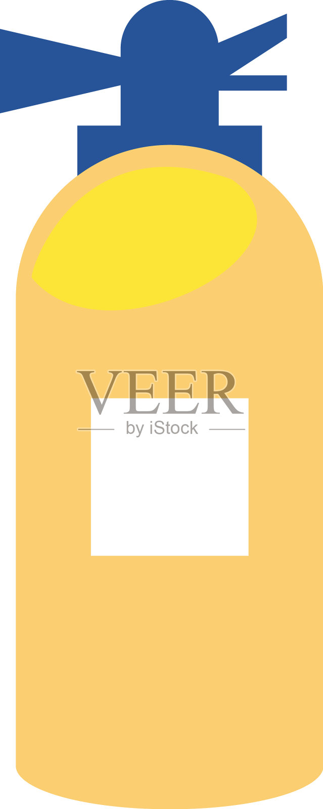 黄色的灭火器插画图片素材