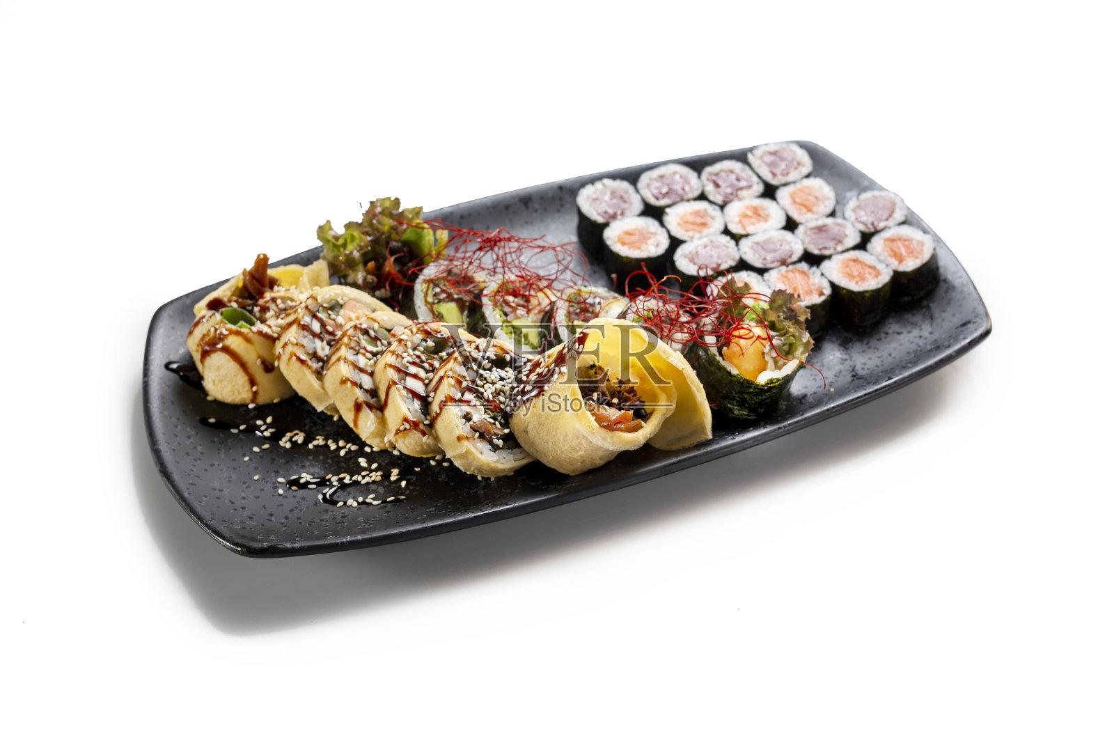 白底寿司照片摄影图片