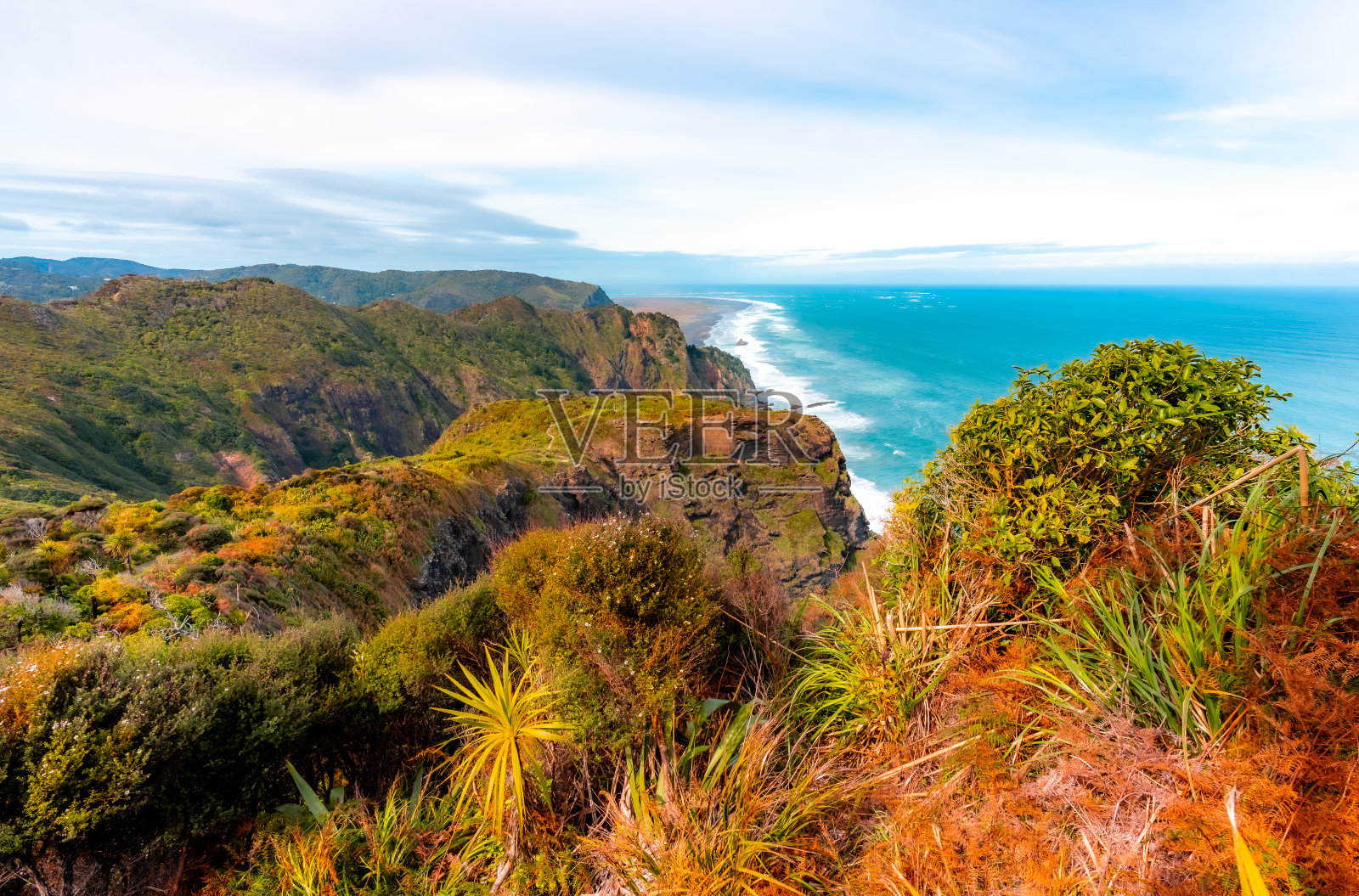 新西兰奥克兰的默瑟湾环线轨道照片摄影图片