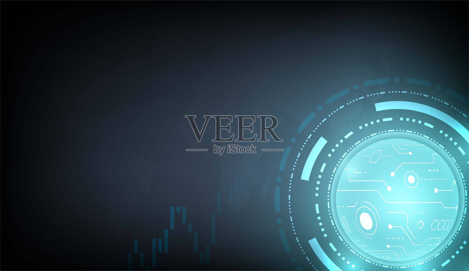 通信技术与电信高科技创新圈——矢量背景插画图片素材