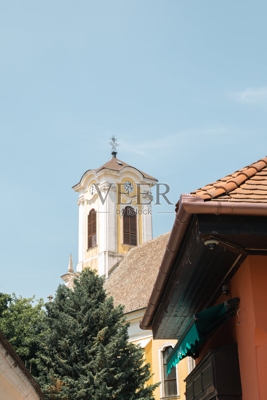 匈牙利Szentendre老城教堂塔照片摄影图片