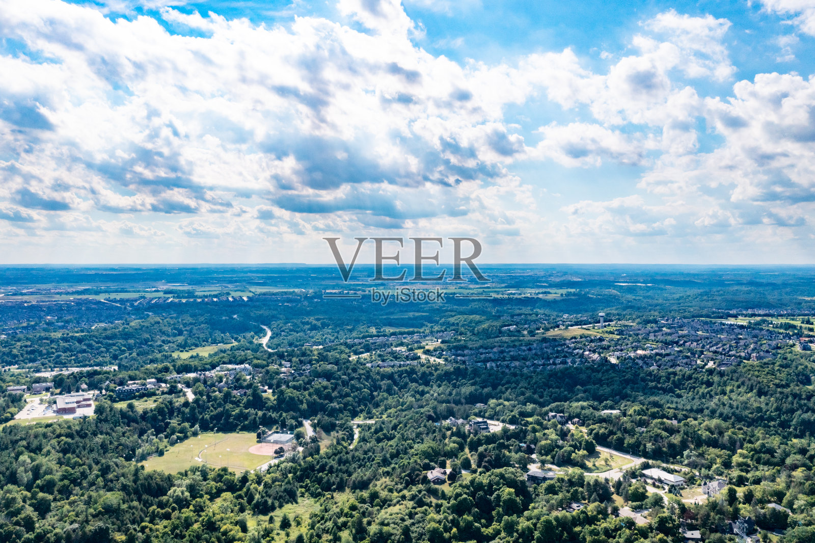 玻璃公园鸟瞰图，威廉格兰杰格林威亨伯步道，克莱因堡，加拿大照片摄影图片