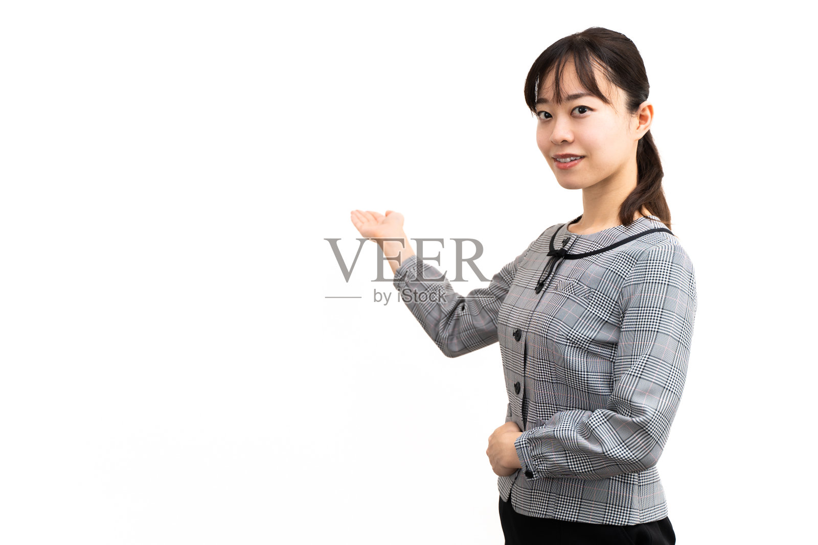 女性员工指导照片摄影图片