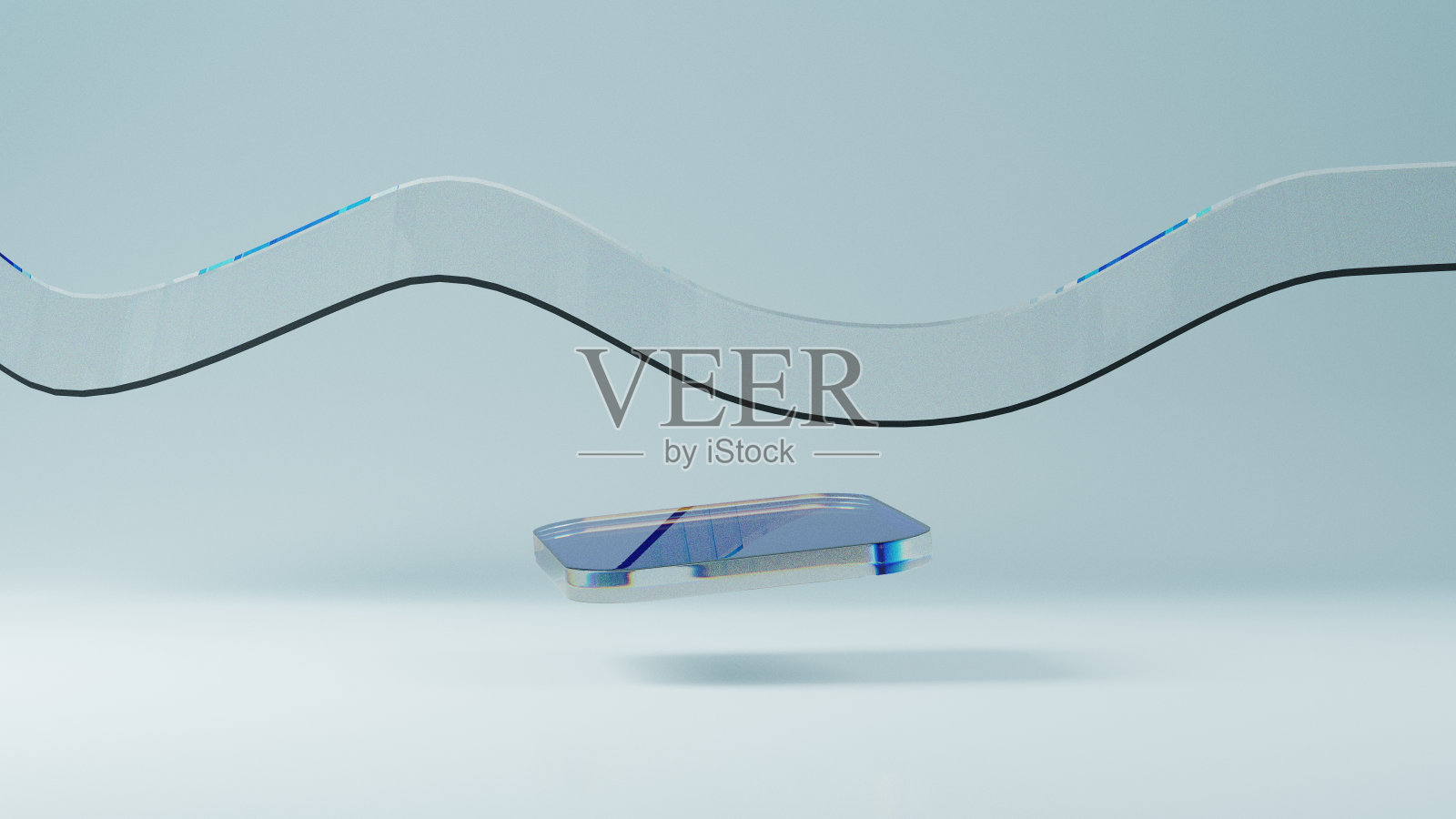 3d渲染空透明玻璃平台展示背景，水晶底座用于产品展示和展示照片摄影图片