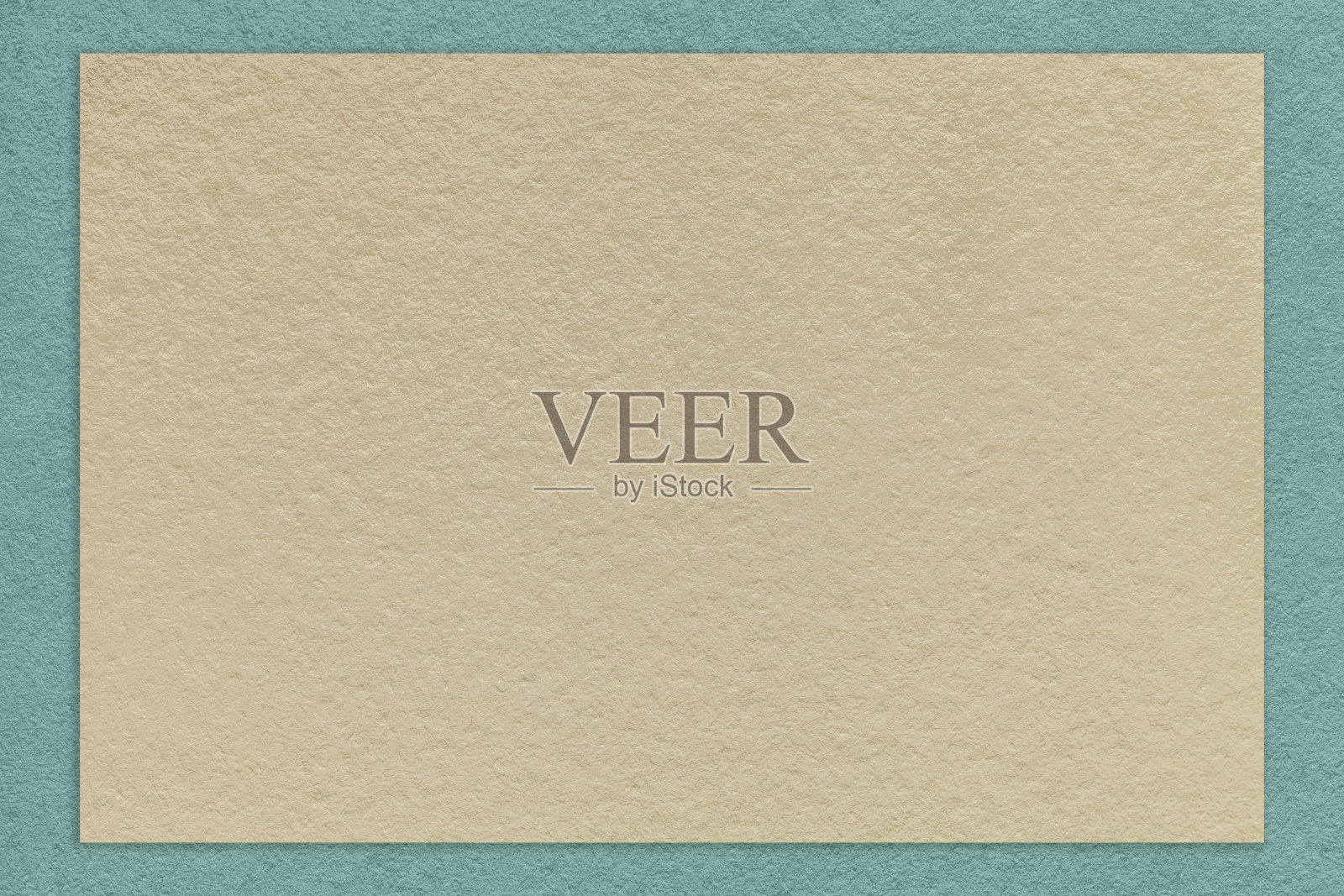 质地的旧工艺米色纸背景与蓝色边框。复古牛皮纸天蓝色和棕色纸板照片摄影图片