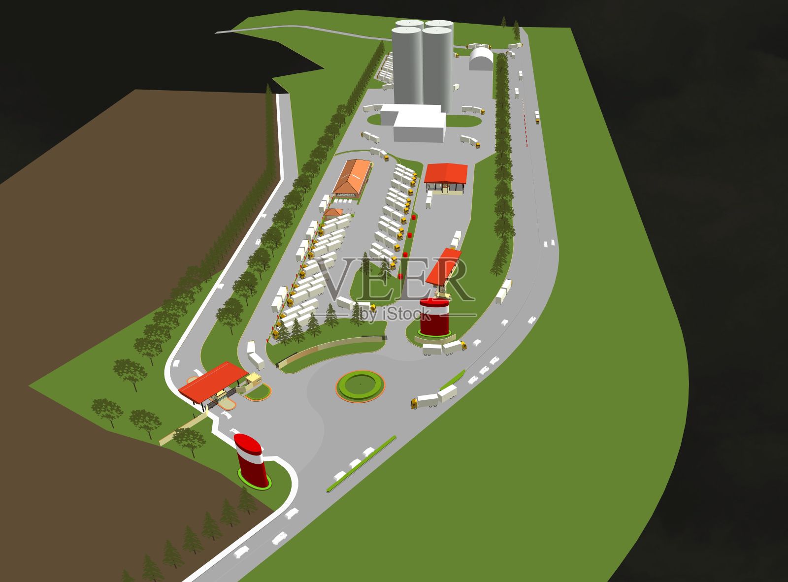 建筑工程三维插图照片摄影图片