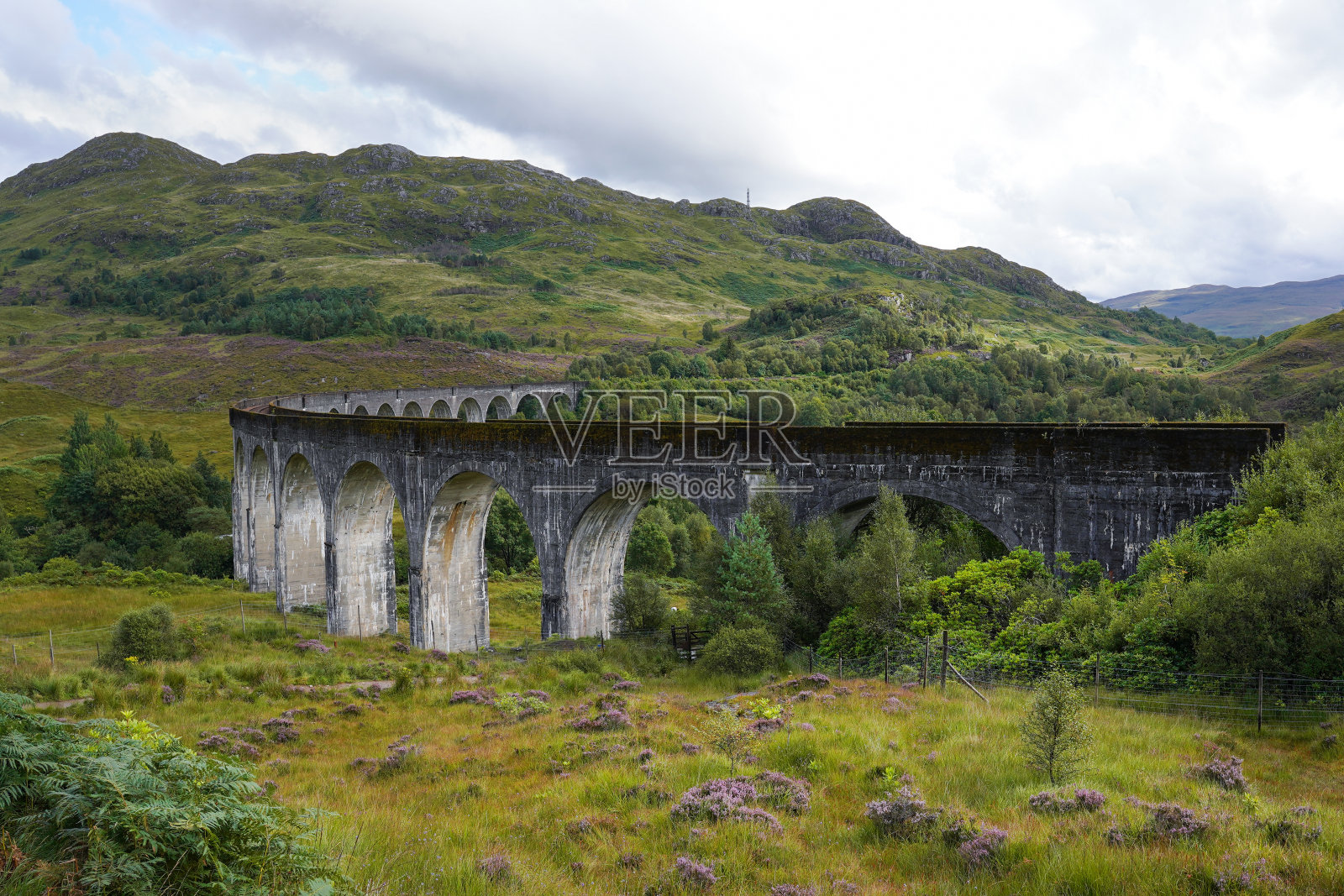 苏格兰的格伦芬南高架桥照片摄影图片