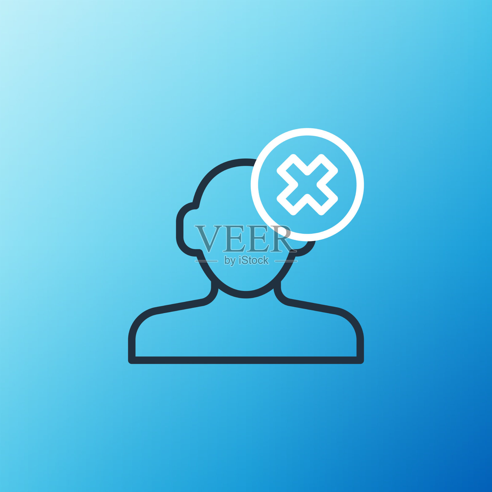 心理学图标线解决问题插画图片素材