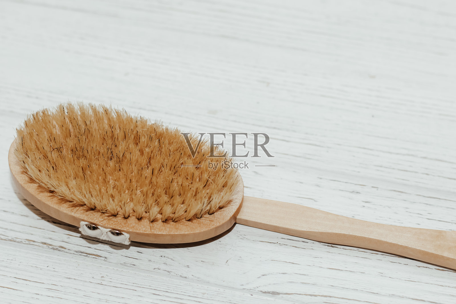 减脂木毛巾，干按摩刷照片摄影图片