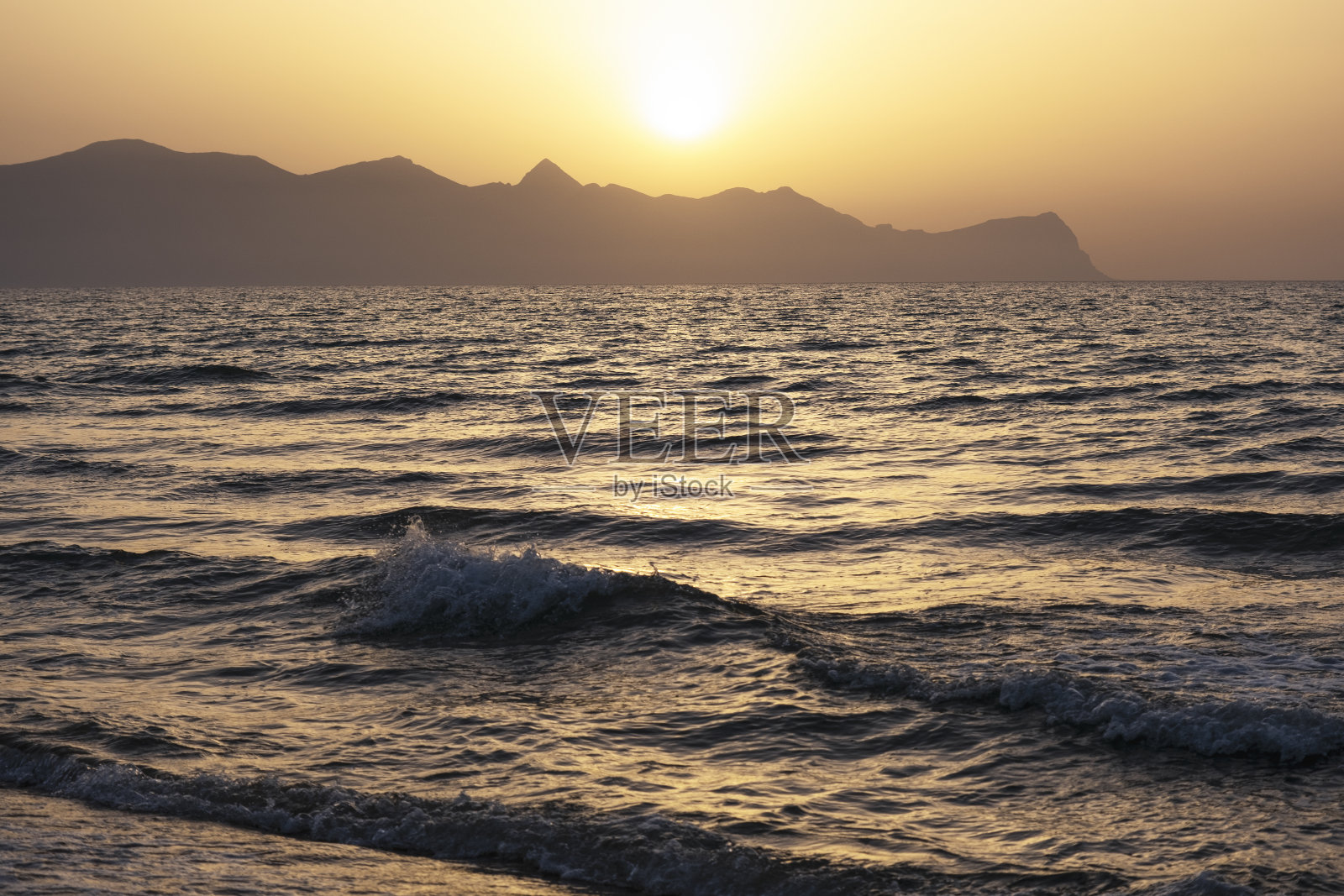 意大利西西里岛的日落照片摄影图片